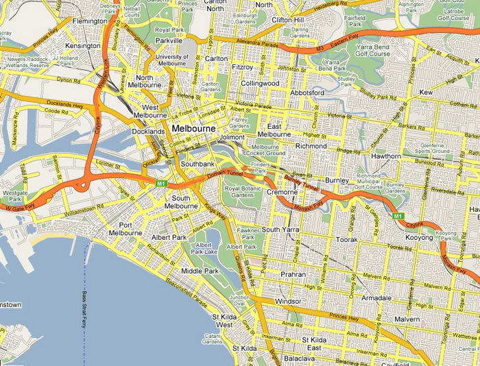 Carte de Melbourne